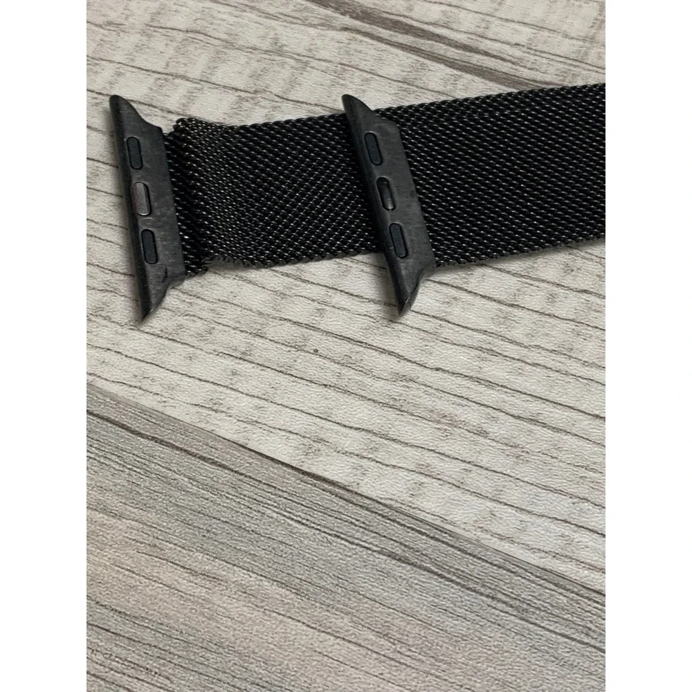 Black Milanese Loop Mesh Magnetic Watch Band Strap for Smart Watch 38/40/41mm